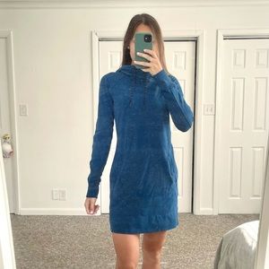 American Giant Blue Sweatshirt Dress